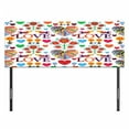 thumbnail image 3 of Love Headboard, Colorful Blooms Romantic Pattern Birds Hearts Creative Ornate Design Traditional Art, Upholstered Decorative Metal Bed Headboard with Memory Foam, Full Size, Multicolor, by Ambesonne, 3 of 4