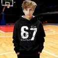 thumbnail image 7 of 67 Six Seven Letter Hoodies Sweatshirts For Kids Hoodies Sweatshirts Casual Boys Graphic Hooded Sweatshirt Long Sleeve Pullover With Print Athletic Top For Kids Youth Beige 140(9-10 Years), 7 of 7