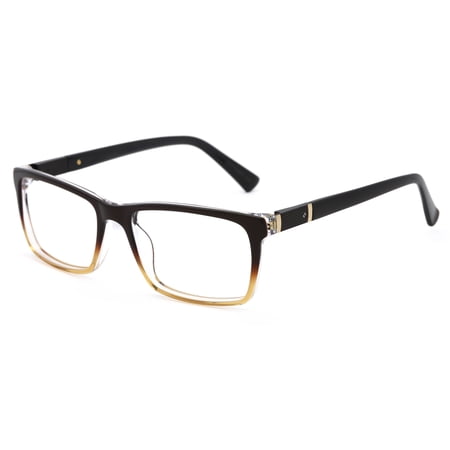 Walmart Men's SCA86AS Rectangular Prescription Eyeglasses with Case, Brown