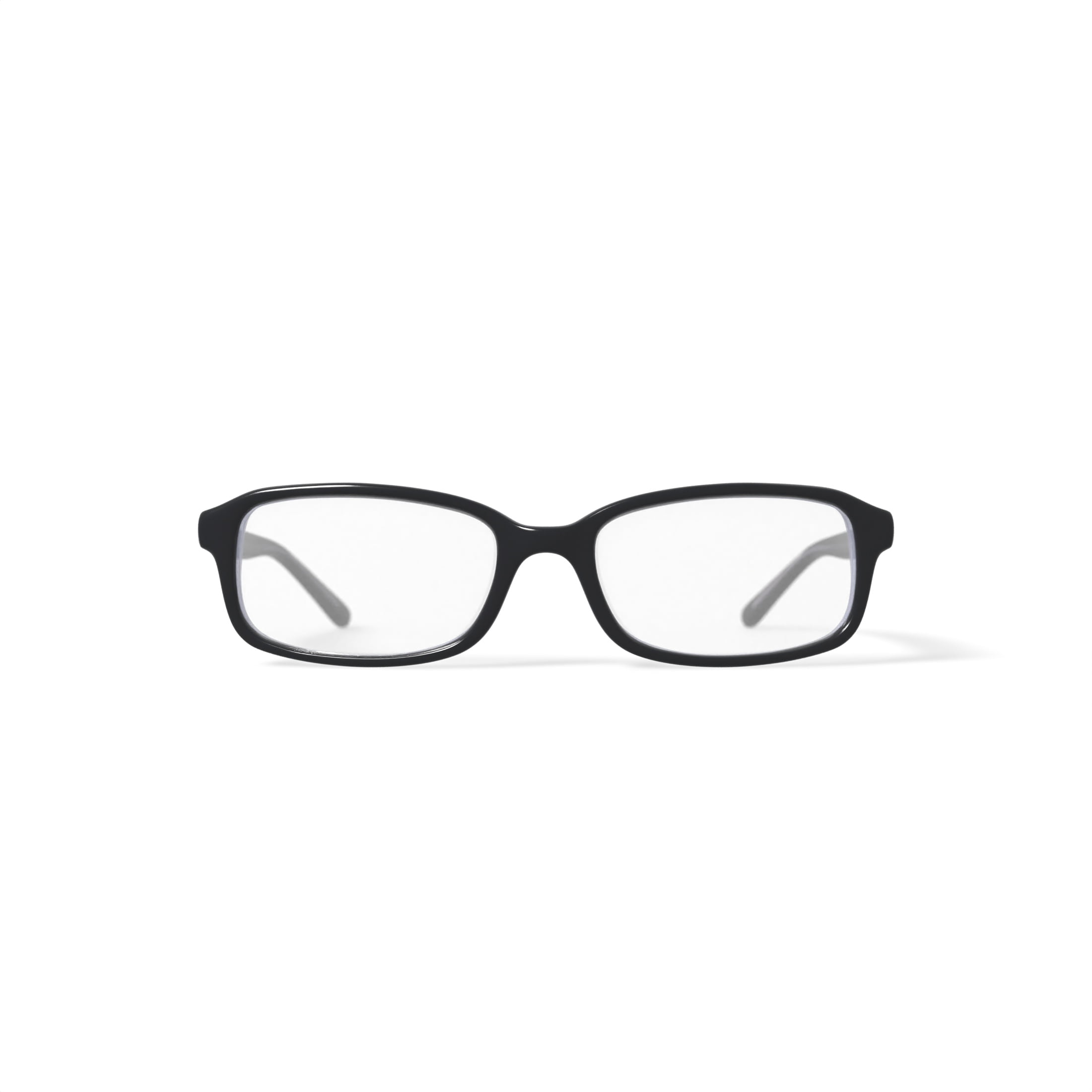 Walmart Mens FM6014 Rectangular Prescription Eyeglasses with Case, Black/Crystal