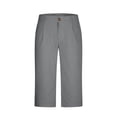 thumbnail image 4 of CHEEREAM Capri Pants for Mens Button Side Splited Cuff Elastic Drawstring Waist Cropped Palazzo Pants Casual Comfy Lightweight Sportwear, 4 of 9