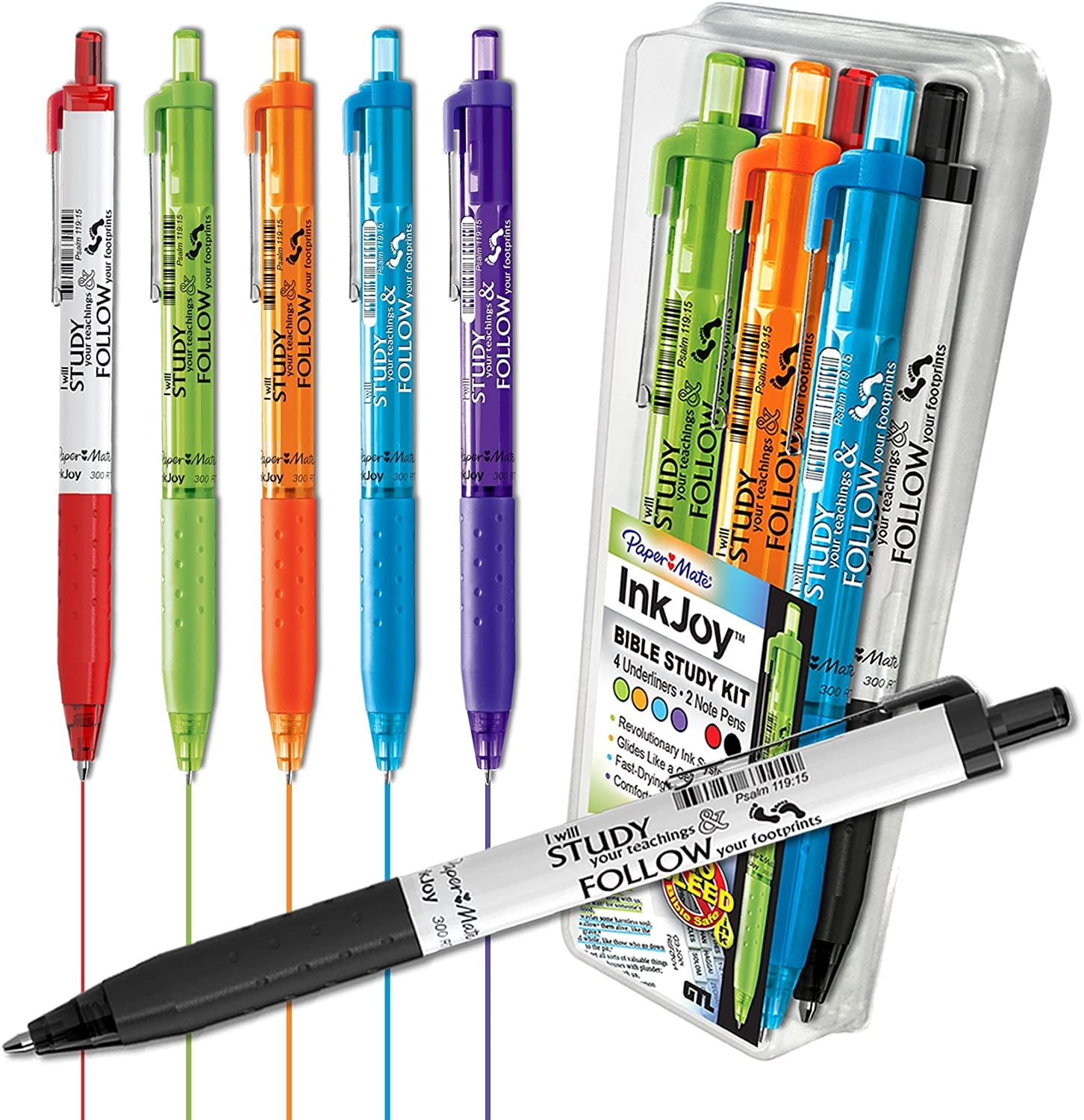 Accu-Dry Bible-Brites (Set of 8) Acid Free Self-Sharpening Highlighters