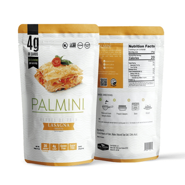 Pack of 6 Palmini Heart of Palm Lasagna Sheets, 12 oz - Walmart
