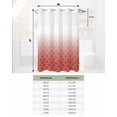 thumbnail image 6 of No Hook Shower Curtain with Snap in Liner, Red White Ombre Geometric Trellis Morrocan Hotel Shower Curtains for Bathroom, Washable Shower Curtain Liner Set with Mesh Top Window, 72"x96", 6 of 6