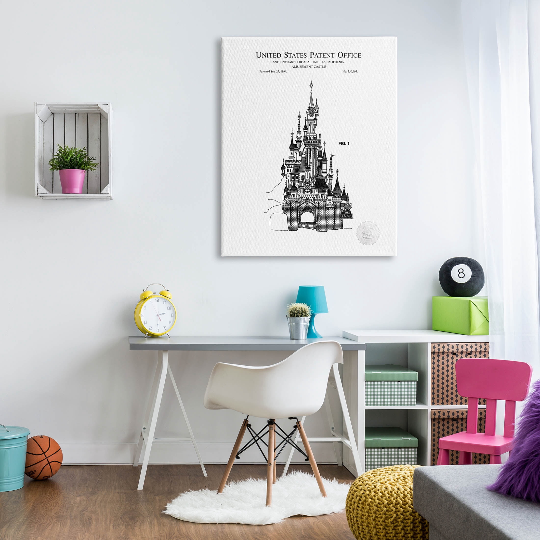Stupell Industries Intricate Amusement Castle Diagram Graphic Art Gallery Wrapped Canvas Print Wall Art, Design by Karl Hronek