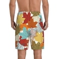 thumbnail image 2 of Yiaed Fall Maple Leaves for Men's Soft Sleep Pajama Short Lounging Pajama Shorts-Medium, 2 of 8