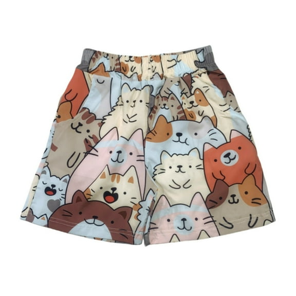 Taqqpue Boys Hawaiian Shorts Tropical Cool Cute Printed Quick Dry Lightweight Casual Shorts Youth Kids Toddler Summer Beach 5-14 Year