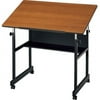 Alvin Table Black Base with Woodgrain Top