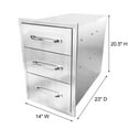 thumbnail image 5 of Yeshouse 3-Layer Outdoor Kitchen Drawers, 14"x20.5"x23" Stainless Steel, 5 of 7