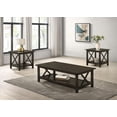 thumbnail image 2 of Rachelle 3-piece Rectangular Coffee Table Set Deep Merlot, 2 of 9