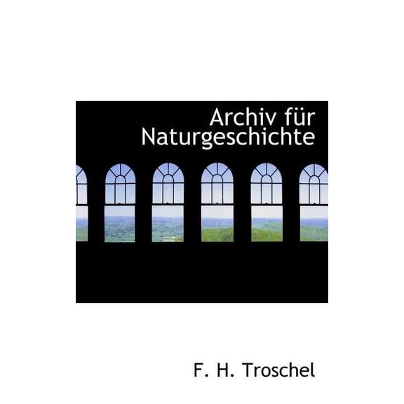 Archiv Fur Naturgeschichte (Paperback)