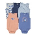 thumbnail image 3 of Carter's Baby Boys' 5-Pack Bodysuits Color: blue/multi Size: newborn, 3 of 3