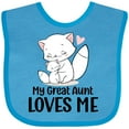thumbnail image 3 of Inktastic White Kittens My Great Aunt Loves Me Boys or Girls Baby Bib, 3 of 4