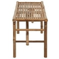 thumbnail image 3 of vidaXL Folding Garden Bench with Cushion 118 cm Bamboo, 3 of 5