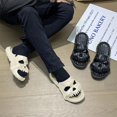 thumbnail image 5 of Skull Design Summer Single Band Slides,2024 Unique Skull Shape EVA Pillow Slippers for Women and Men, Fashion Non-Slip Thick Quick Drying Shower Slides Bathroom, 5 of 6