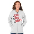 thumbnail image 5 of My Kids Are the Keys to My Heart Zip Hoodie Sweatshirt Women Brisco Brands X, 5 of 6