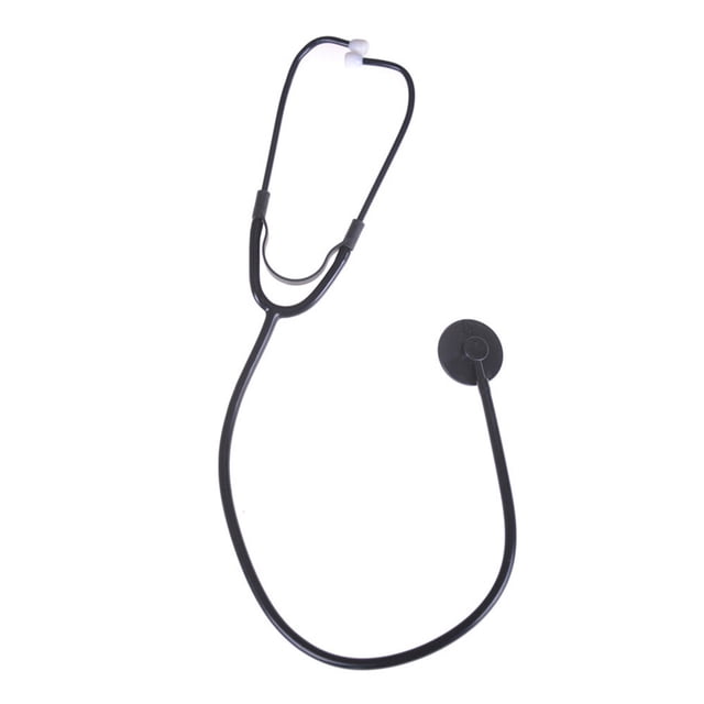 Equipo de simulación de estetoscopio para niños, juguete de juego, estetoscopio de enfermería de trabajo real para niños, juego de rol, negro