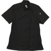 Chef Works Womens Springfield Chef Coat, Black Chef Jacket with Cool Vent Side Panels, Medium
