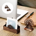 thumbnail image 2 of BQBQERT Flower Carved Business Card Case 5.1x4.1x1.5Inch Wooden Name Card Organiser Storage Box For Desk Management, 2 of 8