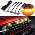 thumbnail image 4 of 3/4/5/6x Luz LED universal para rejilla de coche, carcasa ahumada, luz de rejilla ámbar, arnés de cables, luz antiniebla de circulación diurna para Ford, Toyota y SUV, 4 of 5