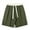 Army Green, variant on Mens Big and Tall Shorts Drawstring Elastic Waist Loose Streetwear Comfy Summer Beach Dailywear with Pockets