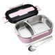 thumbnail image 3 of Lonchera, cajas bento Lonchera de acero inoxidable 304 Lonchera con compartimentos Lonchera con aislamiento engrosado Calefacción Caja de comida rápida Lonchera para estudiantes Trabajo Viajeros Conte, 3 of 6