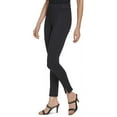 thumbnail image 3 of DKNY Women's Front Slip Pull-On Ponte Pants Black Size Medium, 3 of 3