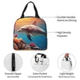 thumbnail image 3 of KLL Underwater Plant Dolphin Print Insulated Lunch Bag Women, Reusable Cute Tote Lunch Box for Adult & Men, Leakproof Cooler Lunch Bags for Work Office Travel Picnic, 3 of 5