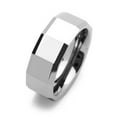 thumbnail image 2 of Women's 8MM Comfort Fit Tungsten Carbide Wedding Band Square Faceted Ring (7 to 14), 2 of 3
