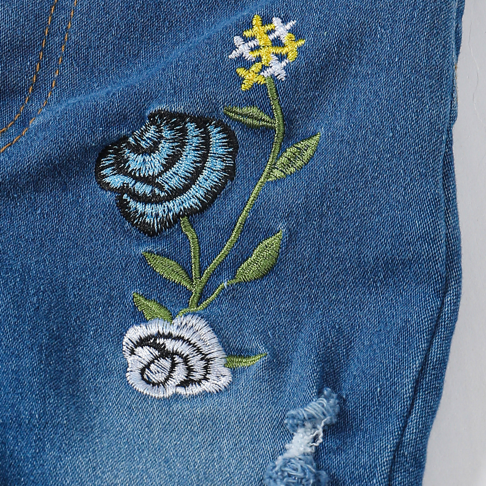 6 Months Baby Girls Clothes 12 Months Girls Denim Pant Set Outfits Set Infant Girls Medium Sleeve Solid Color Top Jeans Pants 2PCS Set Blue