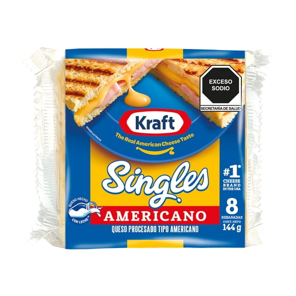 Queso tipo americano Kraft Singles 144 g