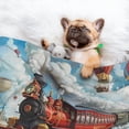 thumbnail image 3 of Yiaed Red Train Hot Air Balloon Print Dog Blankets-Cat Blanket Washable for Couch Protection,Puppy Blanket, Soft Plush Reversible Throw Furniture Protector-Small, 3 of 8