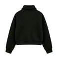 thumbnail image 5 of Wilark Girls Zip Up Sweatshirts Long Sleeve Collared Casual Fashion Kids Fall Jackets Black 12, 5 of 6