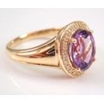 thumbnail image 4 of 14K Yellow Gold 3.20 ct Diamond and Amethyst Halo Engagement Ring, 4 of 6