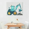 thumbnail image 3 of Nawypu Framed Canvas Wall Art, Wall Decor Construction Trucks Artwork Decor,  Wall Art For Kids Bedroom Children Nursery Wall Art Rainbow Decor-Inclusive Classroom - Wallart-055, 3 of 5