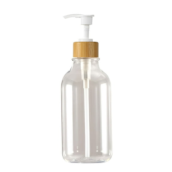 ACDANC Black Farmhouse Soap Dispenser with Bamboo Pump - 17oz Refillable Dispenser for Bathroom Kitchen Hand Dish Soap Liquid Lotion Dispensers Plastic Rust-Proof Decor