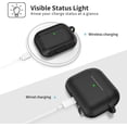 thumbnail image 6 of AirPods Pro Case (Front LED Visible) 360°Protective Silicone AirPods Pro Accessories Kit with Apple AirPods Pro Charging Case - Black, 6 of 6