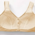 thumbnail image 3 of Stylish SMihono Evybliss Bras for Seniors Front Closure Wireless Push Up Bras Everyday Wirefree Comfortable Sleep Bra Khaki 42/95, 3 of 6