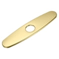 thumbnail image 1 of Placa de Cubierta de Grifo, 10" Placa de Cubierta Ovalada de Acero Inoxidable 304 para Grifo de Fregadero de Baño/Cocina [Tono Oro Titanio], 1 of 7