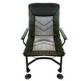 thumbnail image 5 of Camping Lounge Chair, Portable Folding Reclining Camping Chair with Adjustable backrest for Indoor and Outdoor Camping Beach Hiking Fishing, Green+black+grey, 5 of 9