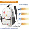 thumbnail image 2 of 17 Inch Lightweight Backpack,PVC Waterproof Oxford Fabric, Ergonomically Designed, with Large Capacity, Wildflower Garden Aesthetic Floral Print, 2 of 5