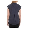 thumbnail image 2 of JACHS Girlfriend Women's Short Sleeve Tencel Blouse (Dark Navy, X-Large), 2 of 2