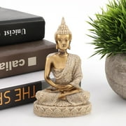 Tebru Home Ornament, Home Decoration,Meditating Seated Buddha Statue Carving Figurine Craft for Home Decoration Ornament