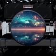 thumbnail image 2 of Fantasy World Colorful Galaxy Polyester Universal Spare Wheel Tire Cover Wheel Covers for Trailer RV SUV Truck Camper, 2 of 5