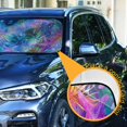 thumbnail image 3 of Yayeee Car Windshield Sun Shade Universal Fit Front Visor Protector, Colorful Starfish, 3 of 8