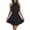Black, variant on Laqbezok Women's Halter Neck Dress Sleeveless Tie Waist Ruffle Hem Mini, Summer Casual Gown, Sexy Party Cocktail Apparel, Solid Color Fashion Clothing Outfit