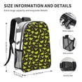 thumbnail image 4 of Susaid Cute Cartoon Dinosaurs Green Silhouette Pattern Print Clear Backpack See Through Transparent Plastic Clear Bookbags for School, College, Stadium,Work, 4 of 7