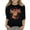 1#Black470, variant on Byoo Girls' T Shirt Cow Printed Lightweight 3/4 Sleeved Valentine's Day T-Shirt Soft Daily Tee Sport Summer Top