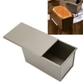 thumbnail image 3 of LHCER Bread Baking Mold,Bakeware,Bread Mold Box Golden Household Non‑Stick Bakeware Baking Mold with Cover Kitchen Supplies, 3 of 8