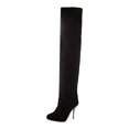 thumbnail image 5 of Knee High Boots Women Pointed Toe Stiletto Heel Fall Tall Boots Elastic Leather Long Boots, 5 of 8